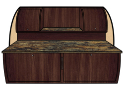 Mahogany and Butterum Granite Countertop